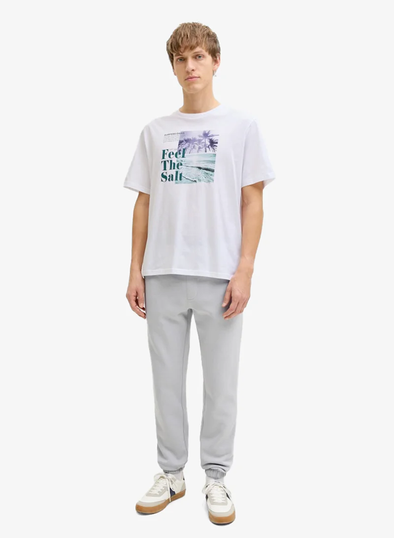 JJ Rebel  Logo Drawstring Regular Fit Sweatpants for Men | Best Price UAE